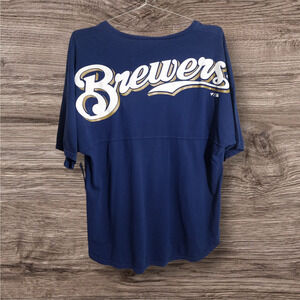 Fanatics NWT Milwaukee Brewers MLB oversized Spirit Jersey woman's size large